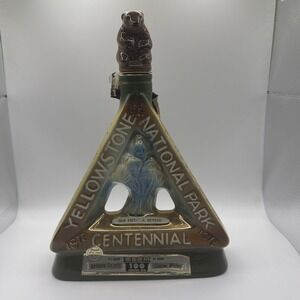 Jim Beam Decanter Yellowstone National Park Centennial 1972 Vintage Empty Bottle